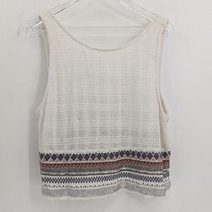 Urban Outfitters Ecote Cropped Embelished Tank Top